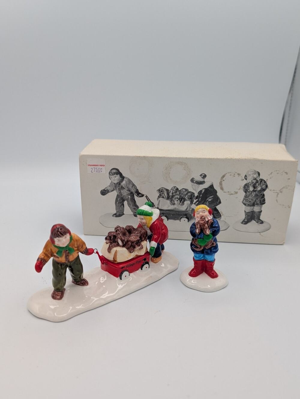 Department 56 Original Snow Village Christmas Puppies #54321 Set of 2 VTG MIB